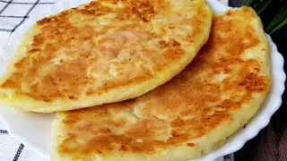 Новинка🔥Вкусные Лепёшки на сковороде. Даже остыть не успеют ‼
