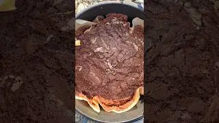 🔥 Dutch Oven Peanut Butter Brownies!! *camping dessert* 