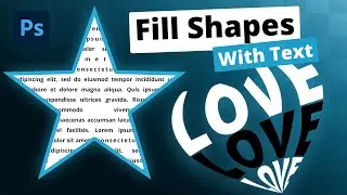 How To Fill Shapes With Text In Photoshop (2 EASY Ways)