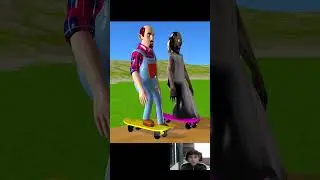 Scary Teacher 3D - Take Care of Tree vs Water Syringe and SkateBoard Challenge Granny Loser #shorts