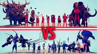 MEGA TRIBAL TEAM vs MEGA EVIL TEAM | TABS - Totally Accurate Battle Simulator