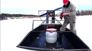 САМОДЕЛЬНАЯ АЭРОЛОДКА / ПОДГРУЗИЛ 80 ЛИТРОВ ВОДЫ / КАТАЮСЬ ПО РЕКЕ 