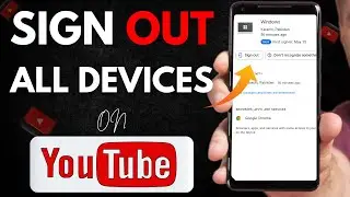 HOW TO SIGN OUT OF YOUTUBE ACCOUNT ON ALL DEVICES ON MOBILE ✅