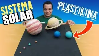 🌎🪐🌞Cómo hacer el Sistema Solar con plastilina a escala MINI🌎🪐🌞