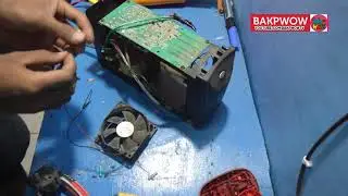 Membuat Inverter Listrik DC 12V ke 220V AC dari UPS BEKAS