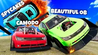 Crashing My Friends in FAST Modified Cars on a Mountain in BeamNG Drive Mods!