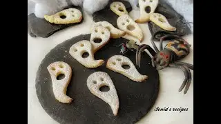 Ghost Cookies Simple shortbread ghost biscuit