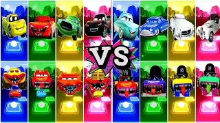 McQueen Car All Video Megamix 🆚Lighting McQueen Eater🆚McQueen Red Car 🎶 Tiles Hop EDM Rush Gameplay🎯