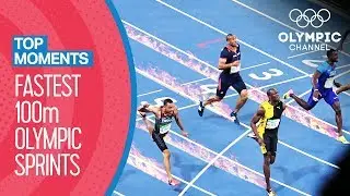 Top Fastest Mens 100m in Olympic History! - Top Moments