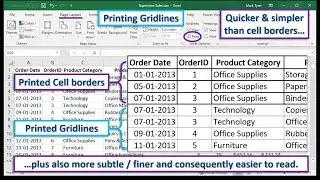 MS Excel Tip: Printing Gridlines