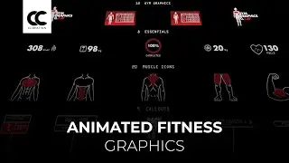 Animated Fitness Graphics for Final Cut Pro & Premiere Pro