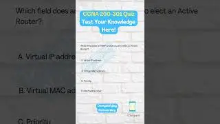 CCNA Quiz 53:HSRP Active Router Election #ccnacertification #networking #ccnaroutingandswitching