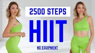 Intense 2500 Steps | Walking HIIT Workout 45/15 sec, No Equipment, All Standing