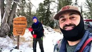 Summit Before A Snow Storm? - Winter Hiking -  Round Top Peak, CA - 4K