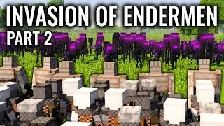 INVASION OF ENDERMEN | War of Villagers in Minecraft | Part 2