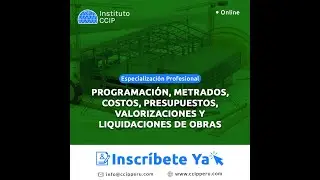 INTRO PROGRAMACIÓN, METRADOS, COSTOS, PRESUPUESTOS, VALORIZACIONES Y LIQUIDACIONES DE OBRAS