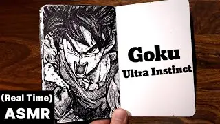 [ASMR] Drawing GOKU 🌌 Ultra Instinct (Real Time) - Dragon Ball