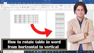 how to rotate table in word from horizontal to vertical | Rotate Table in Word