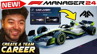 F1 Manager 24 Gameplay: THEY MADE ME AN IN-GAME AARAVA LIVERY! for Create A Team Career!