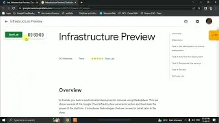 Infrastructure Preview Google Cloud LAB Solution