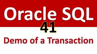 Oracle SQL Developer Tutorial For Beginners  41   Demo of a Transaction