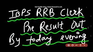 ibps rrb clerk result out by today late evening #ibpsrrbclerkpreresult