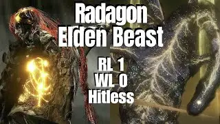 Defeating Radagon + Elden Beast at level 1 (no weapon upgrades, hitless, solo) - Elden Ring