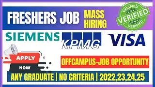 Offcampus drive for 2022,23,24,25 | Mass offcampus hiring | simens hiring