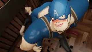 Captain America Fights in Elevator