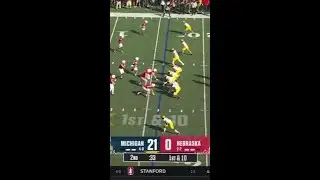 J.J. McCarthy Fires Across His Body to Find Roman Wilson for the TD vs. Nebraska | Michigan Football