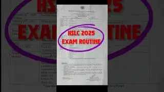 Hslc 2025 Exam Routine 