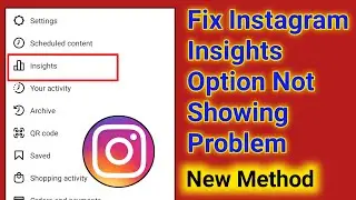 Fix Instagram Insights Option Not Showing Problem 2023।Instagram insights option Not Available Solve