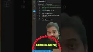 Pandas Ep7- How to find the minimum value in one series using pandas 