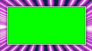 Rays Beam Neon Pink Boarder Frame animation effects hd green screen footage