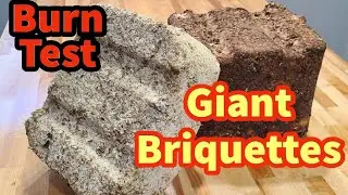 Giant Briquettes Burn Test - Free Heat