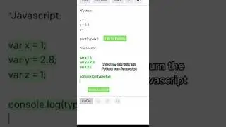 Javascript to Python in seconds 🤖 