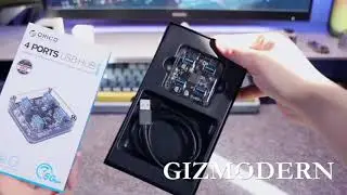Transparent Minimalist 4-Port USB 3.0 Expansion Dock