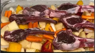 Бараньи рёбрышки в духовке с картошкой