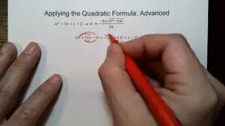 Applying the Quadratic Formula Advanced