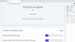 02. Submitting drag and drop files and showing upload progress