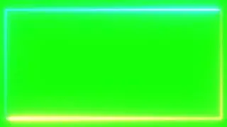 Футажи для видеомонтажа неоновая рамка на зелёном фоне Neon Frame Green Screen